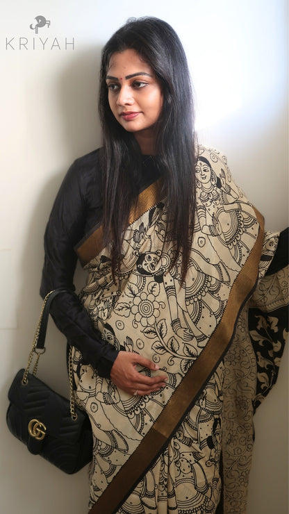 Kalamkari Banglore Silk Saree