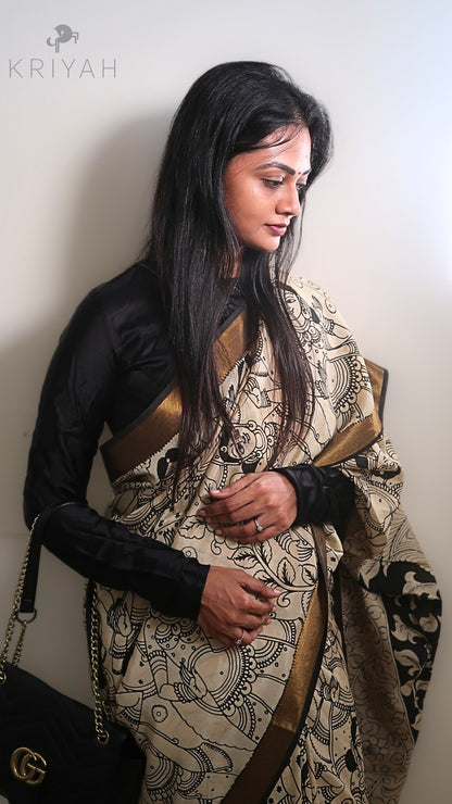 Kalamkari Banglore Silk Saree