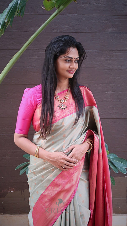 Pastel Green Vaira Oosi saree