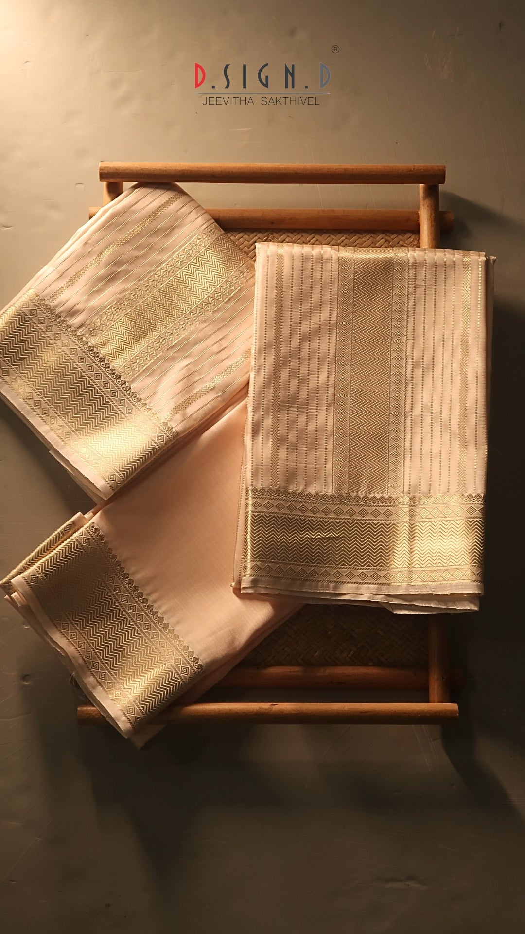 Soft Pink Fine silk dhoti Set - Bridal