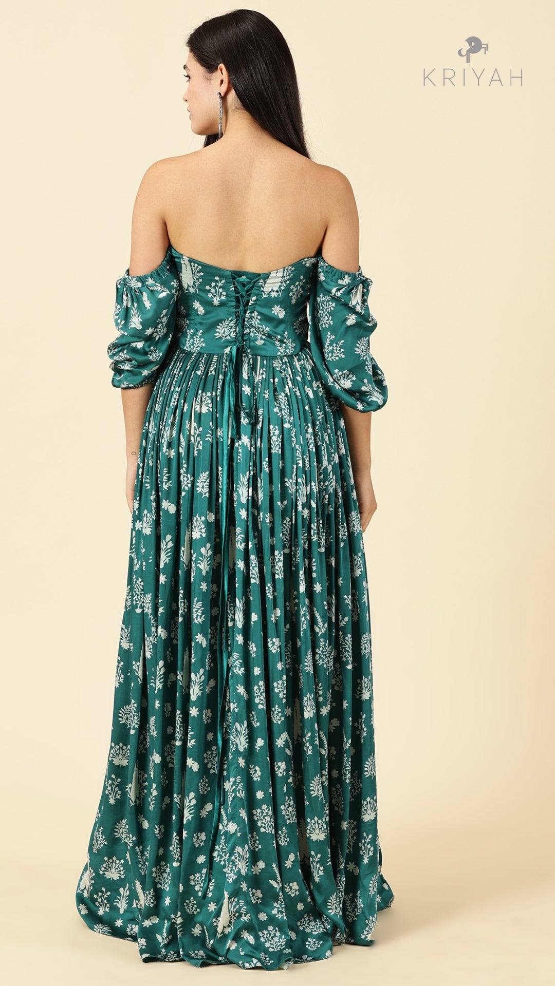 Magnolia- Green  corset gown