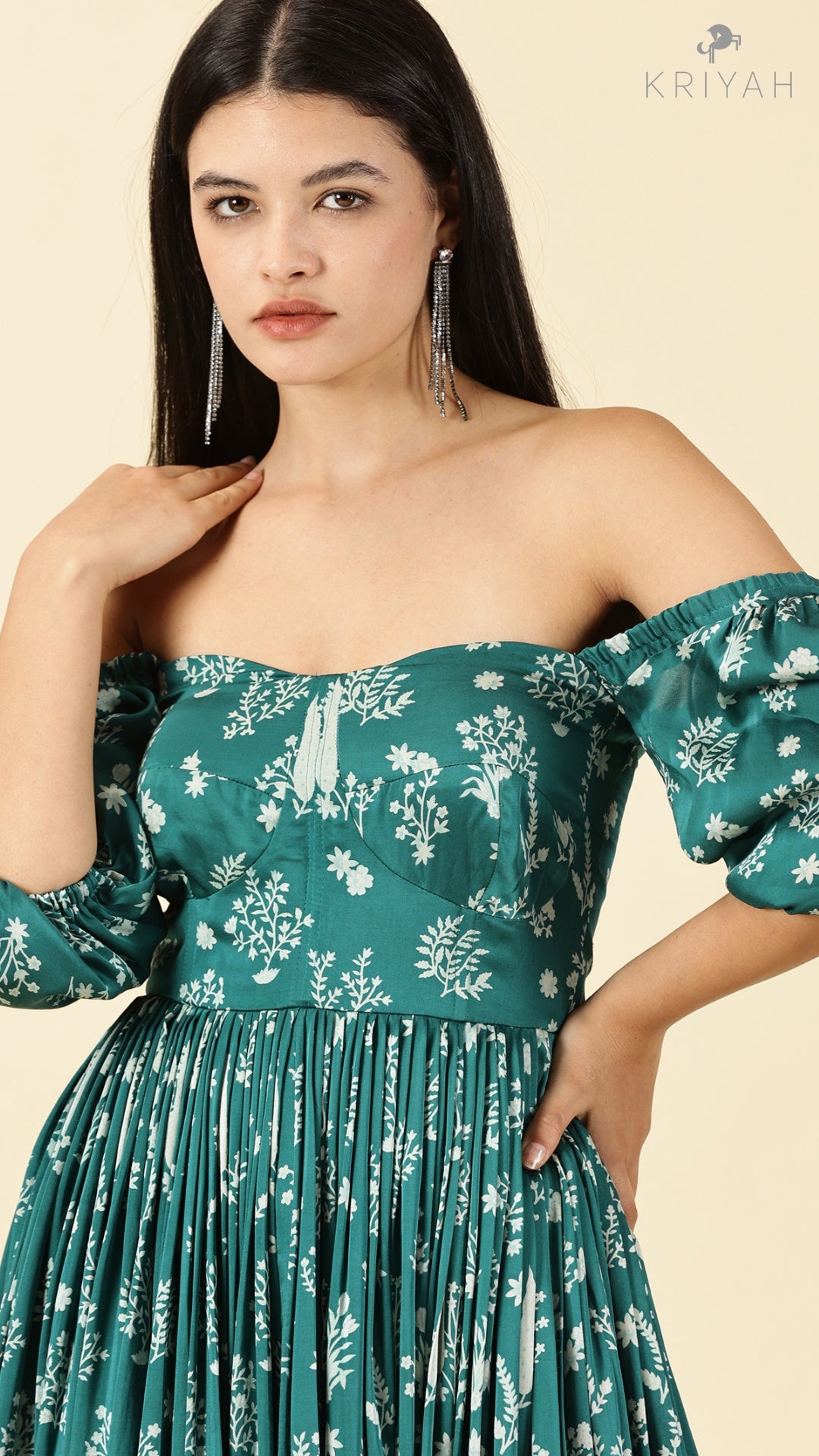 Magnolia- Green  corset gown