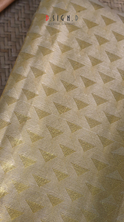 Gold Tissue Silk Shirt Material