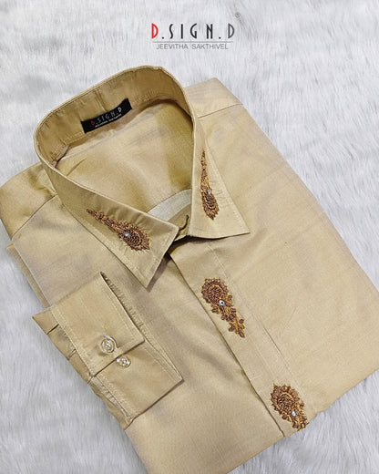 Cream Silk Shirt