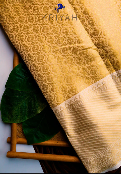 Gold Semi Kancheevaram Saree