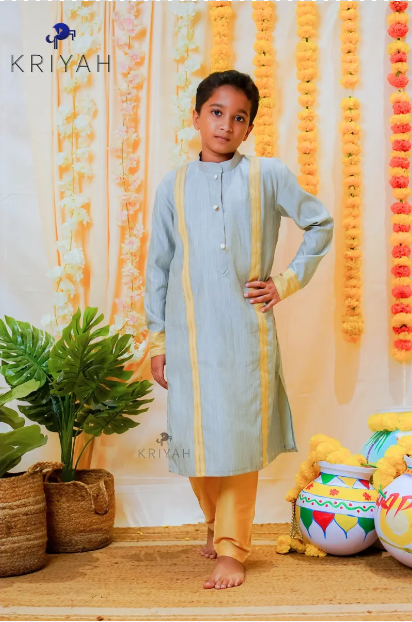 Grey Kurta Set