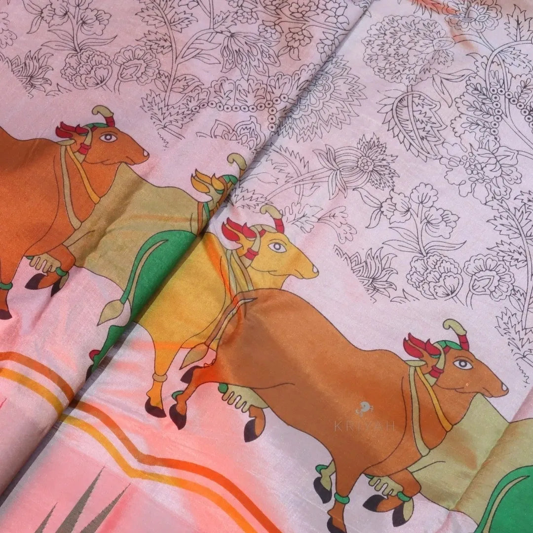 KALAMKARI PRINTED SILK SAREE