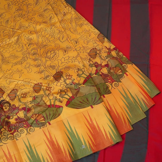 KALAMKARI PRINTED SILK SAREE