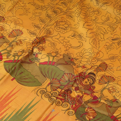 KALAMKARI PRINTED SILK SAREE