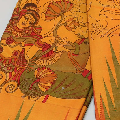 KALAMKARI PRINTED SILK SAREE