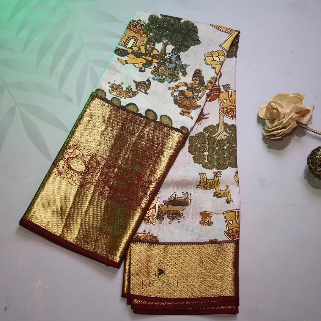 PRINTED KANJEEVARAM SILK SAREE