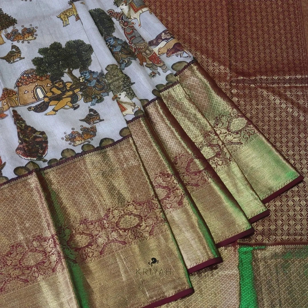 PRINTED KANJEEVARAM SILK SAREE