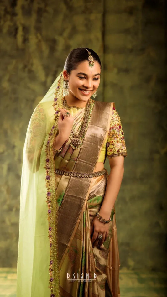 LEAF TWILL SILK SAREE