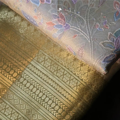 Embroidered Tussar Silk Saree