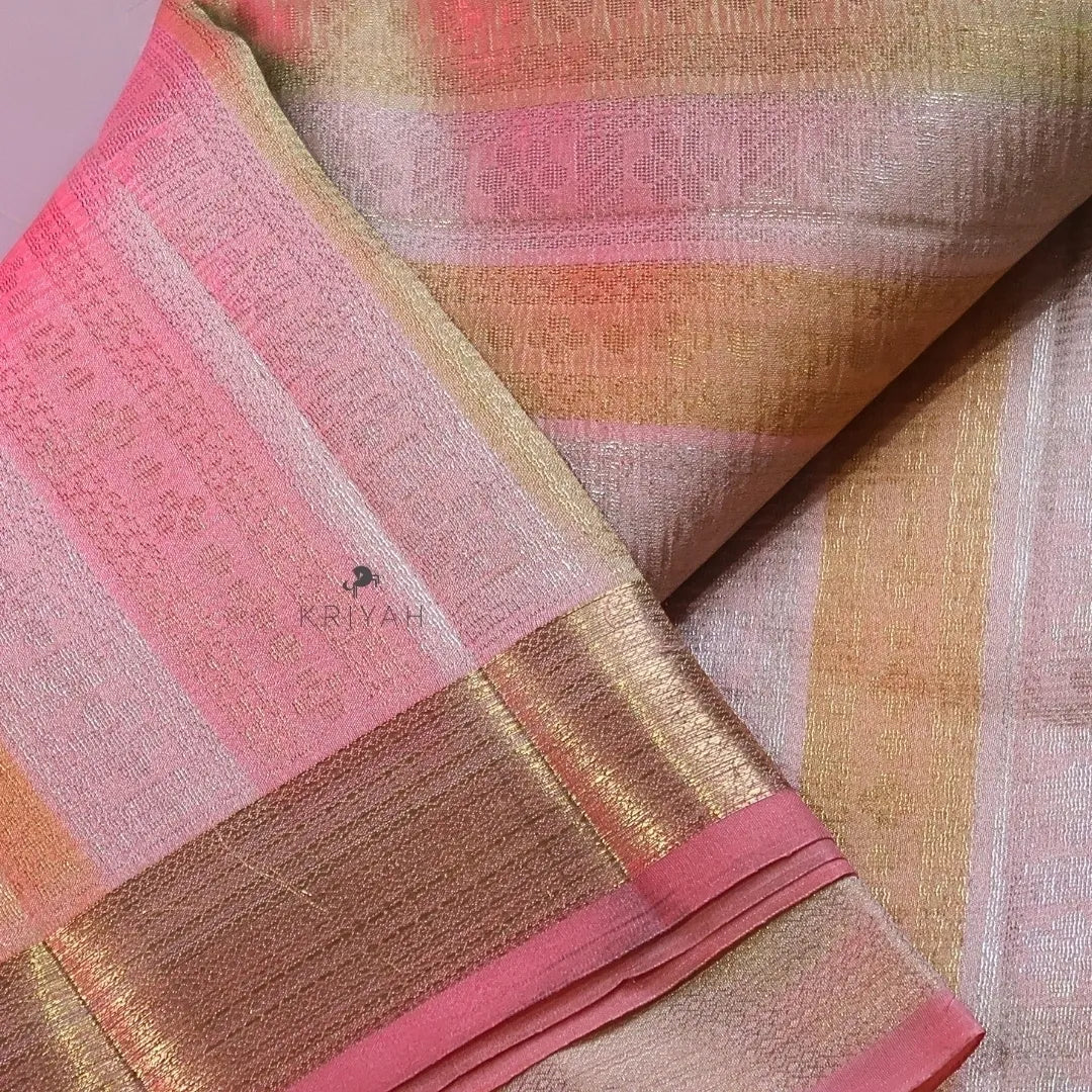 MULTI COLOR PRINTED TUSSAR SILK SAREE