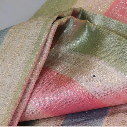 MULTI COLOR PRINTED TUSSAR SILK SAREE