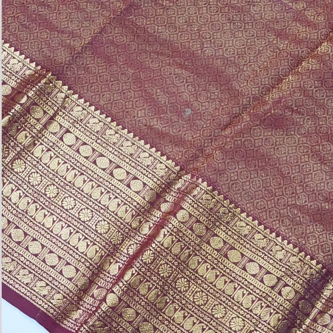 KALAMKARI PRINTED TUSSAR SILK SAREE