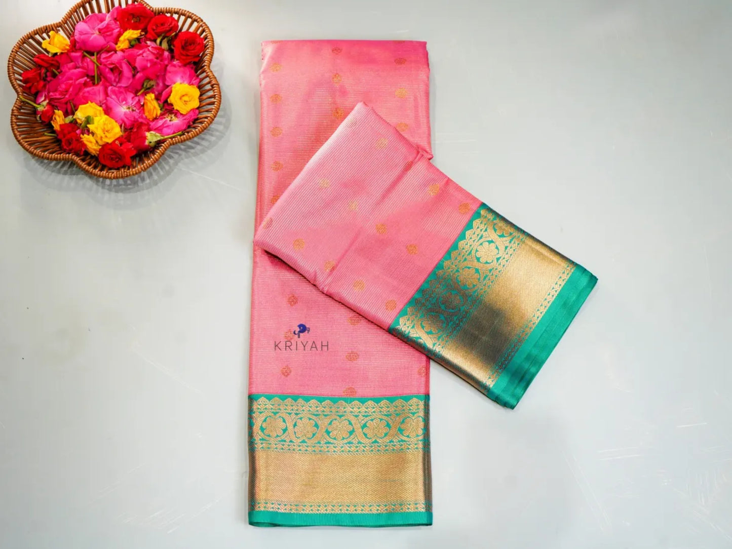 FLAMINGO PINK VAIRA OOSI SAREE