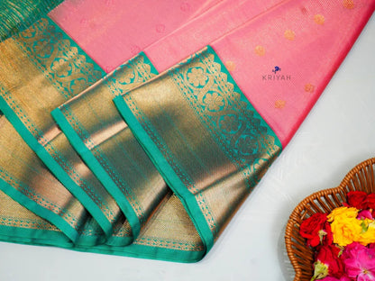 FLAMINGO PINK VAIRA OOSI SAREE