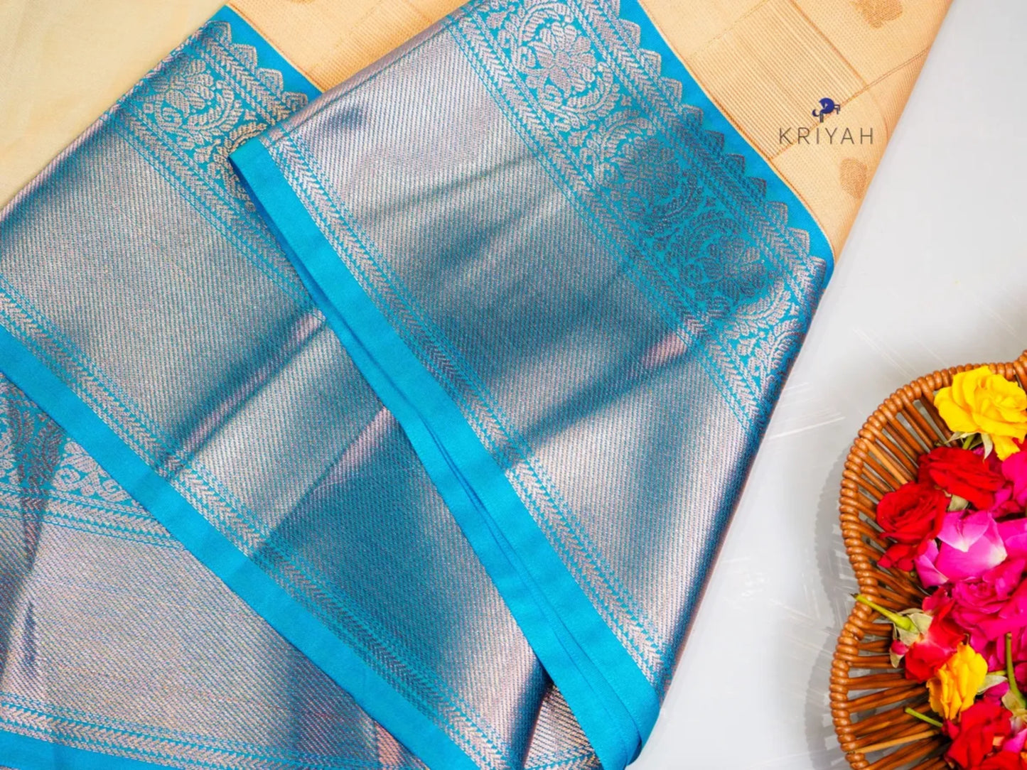 BUFF ZARI KATTAM SAREE