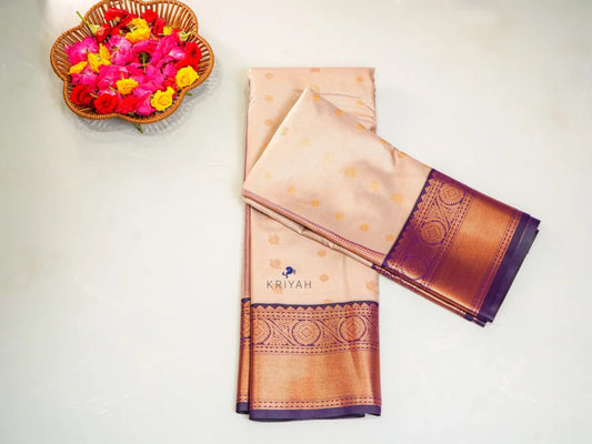 BEIGE VAIRA OOSI SAREE