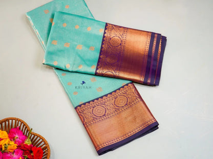 TURQUOISE VAIRA OOSI SAREE