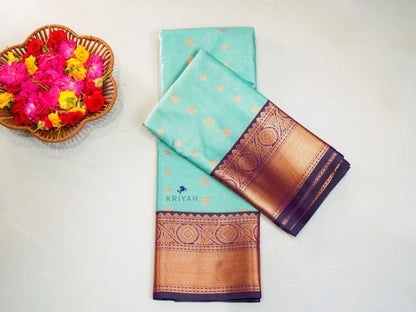 TURQUOISE VAIRA OOSI SAREE