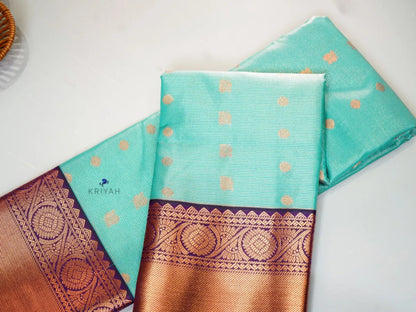 TURQUOISE VAIRA OOSI SAREE