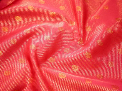 CORAL RED VAIRA OOSI SAREE