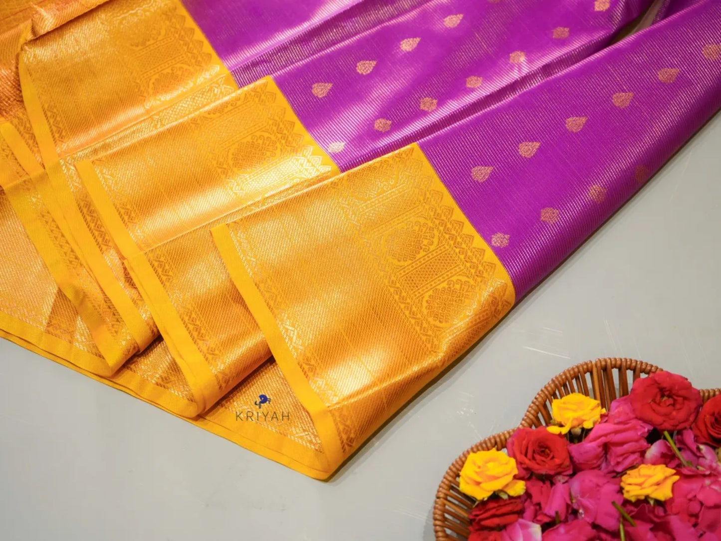 DARK MAGENTA VAIRA OOSI SAREE