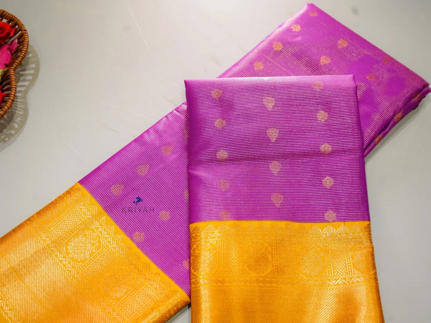 DARK MAGENTA VAIRA OOSI SAREE