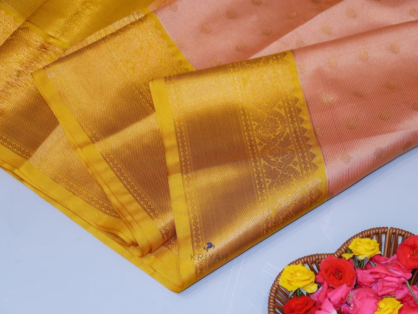 BLUSH PEACH VAIRA OOSI SAREE