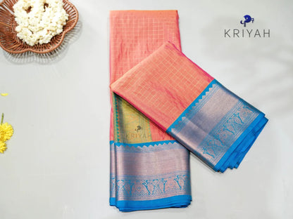 Coral Zari Kattam saree