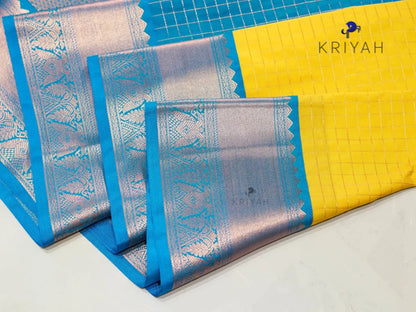 Yellow Zari Kattam saree