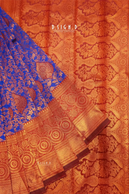 ADMIRAL BLUE SEMI SILK SAREE