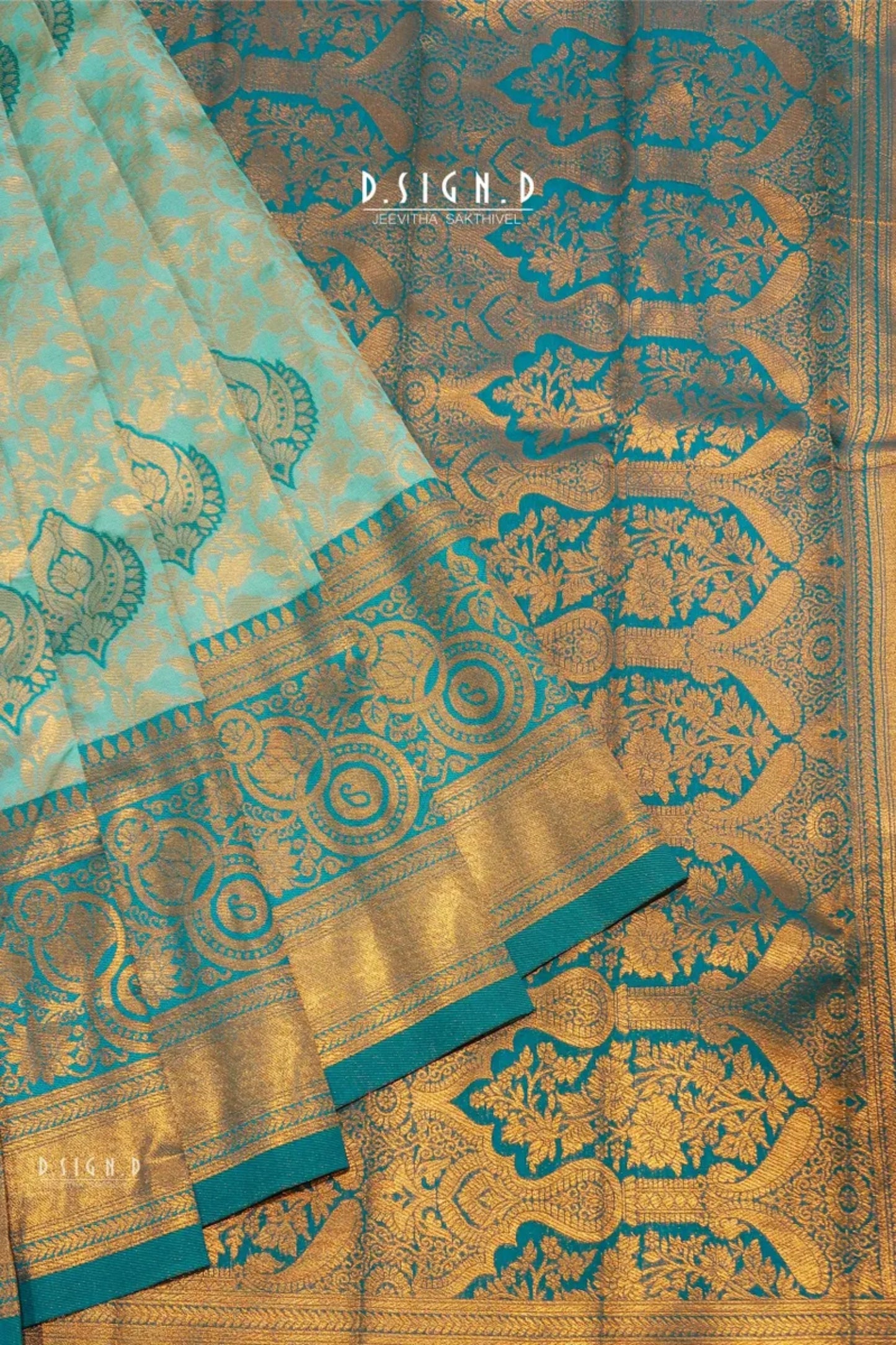 SEA GREEN SEMI SILK SAREE