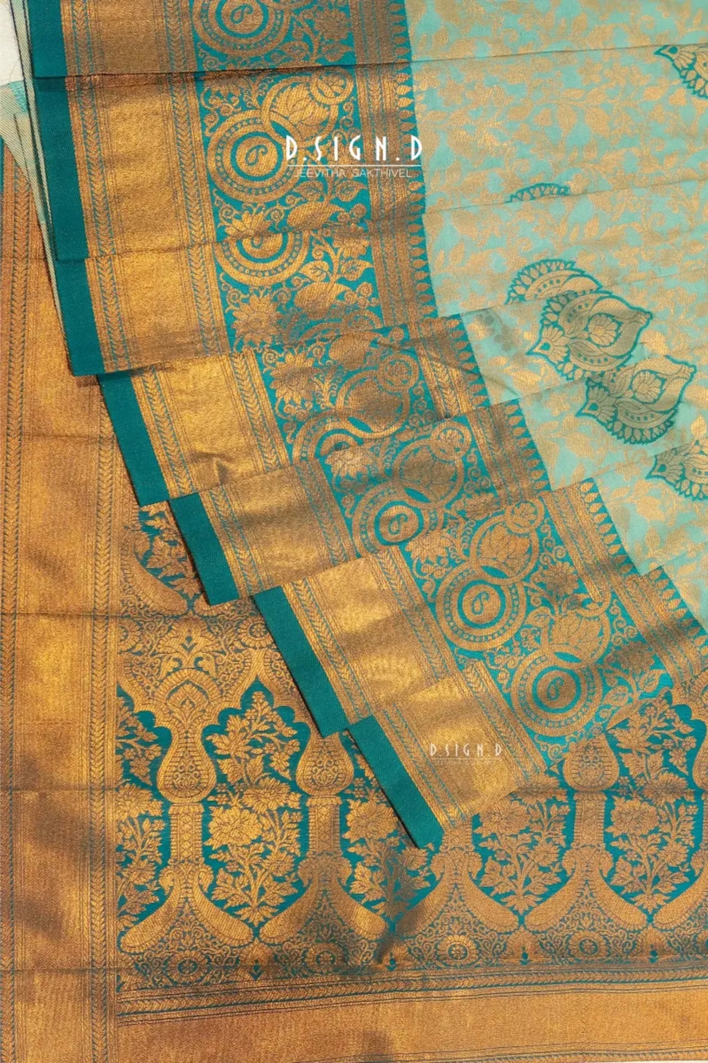 SEA GREEN SEMI SILK SAREE