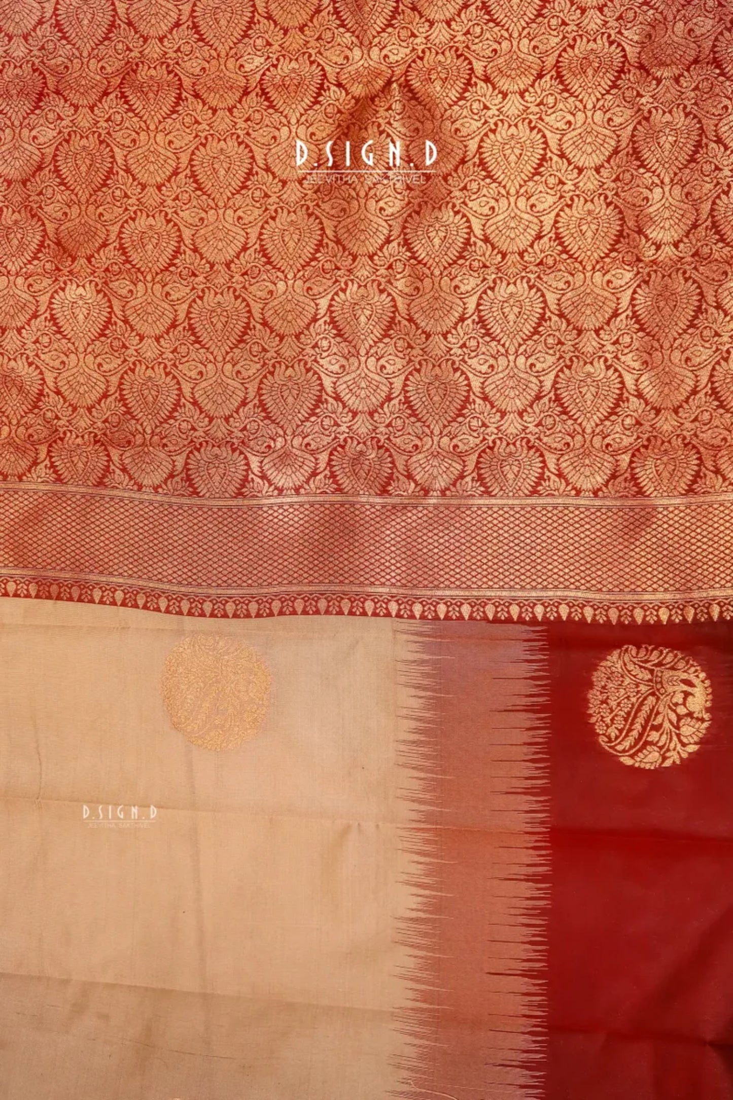 MAUVE CHAKRA MOTIF SEMI SILK SAREE