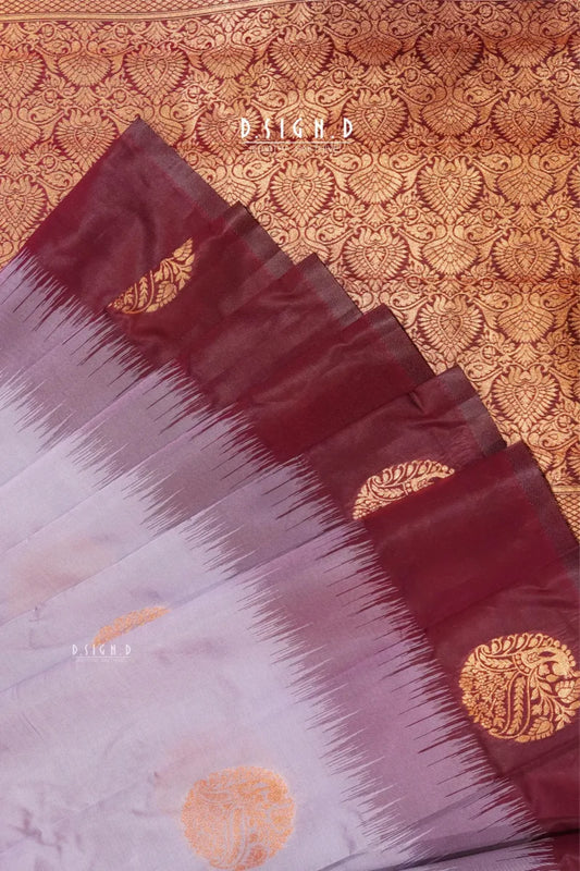 LILAC CHAKRA MOTIF SEMI SILK SAREE