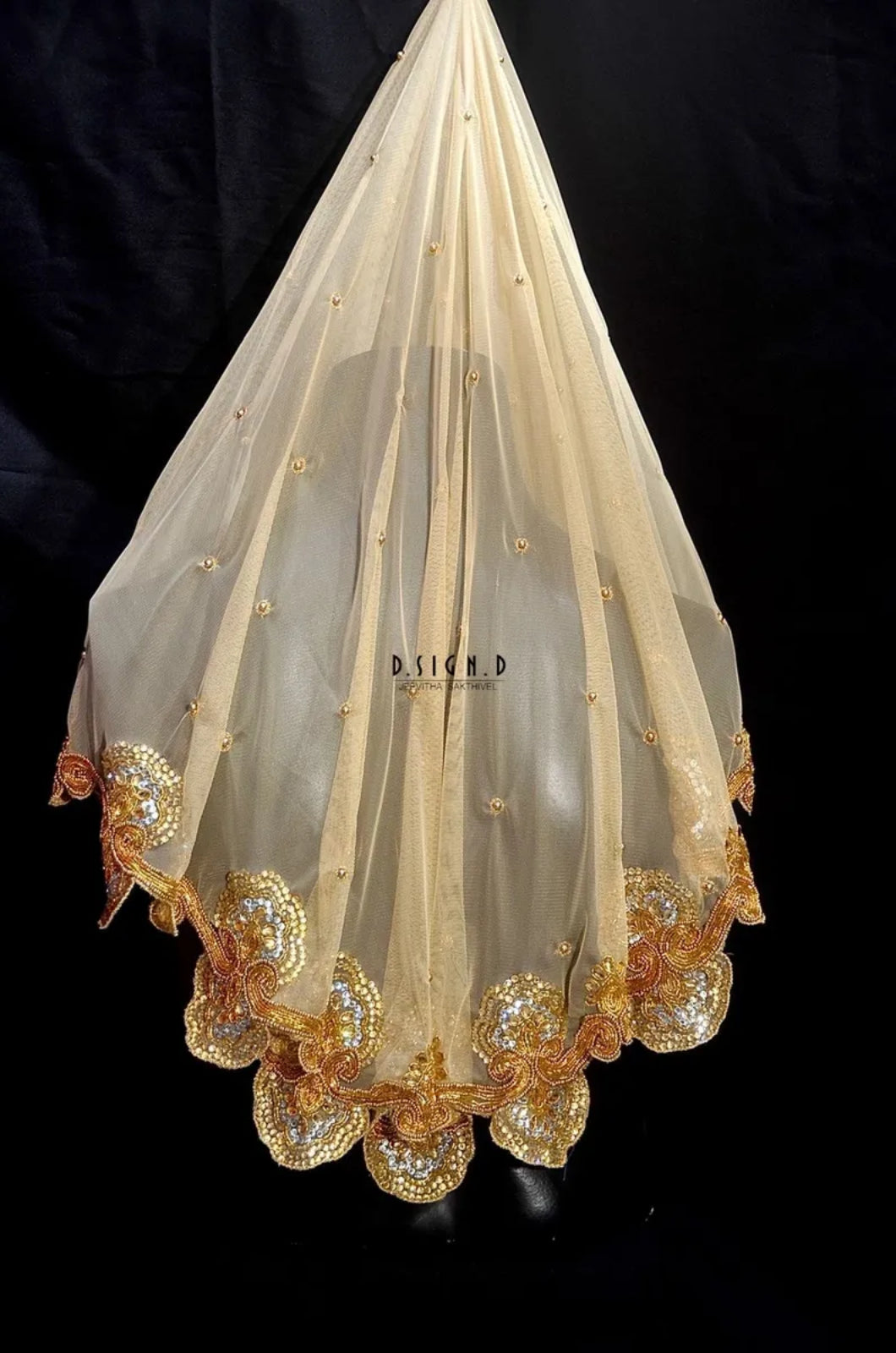 Gold Two Tiered Veil