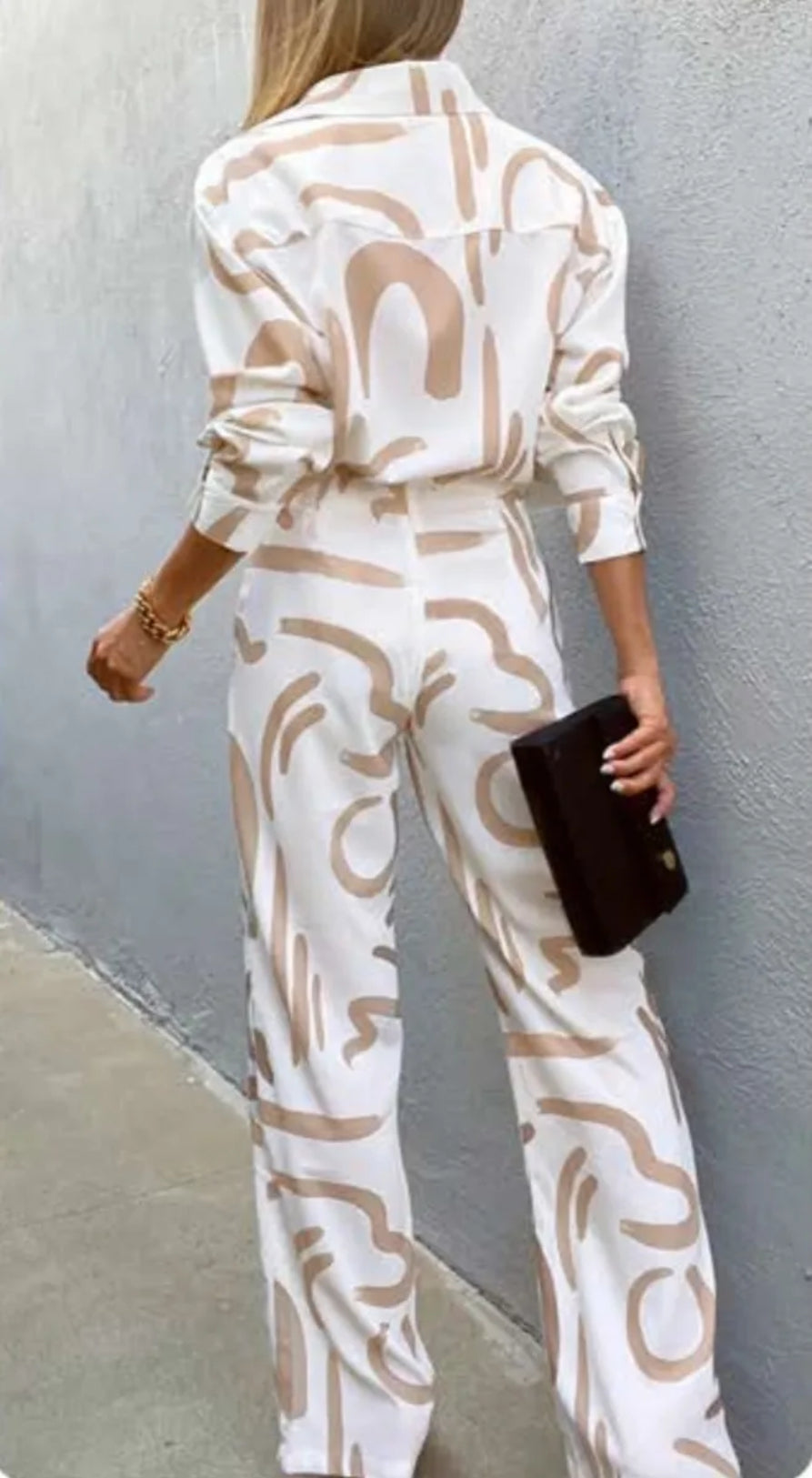 White Abstract co-ord set