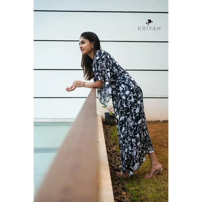 Black Floral gown