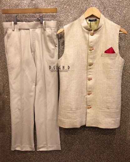 Biege Nehru Jacket