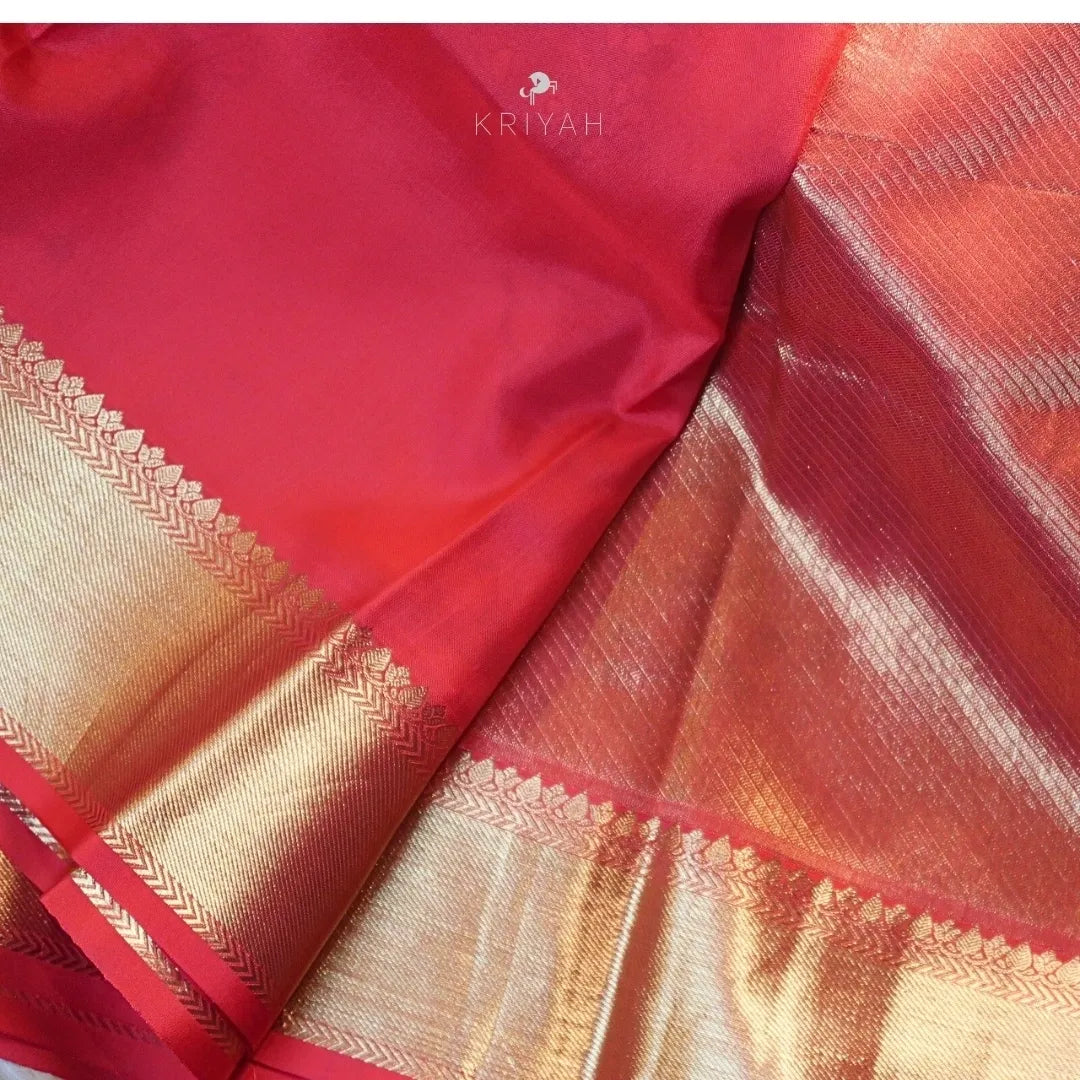 Kalamkari Printed Kanjeevaram Silk Saree