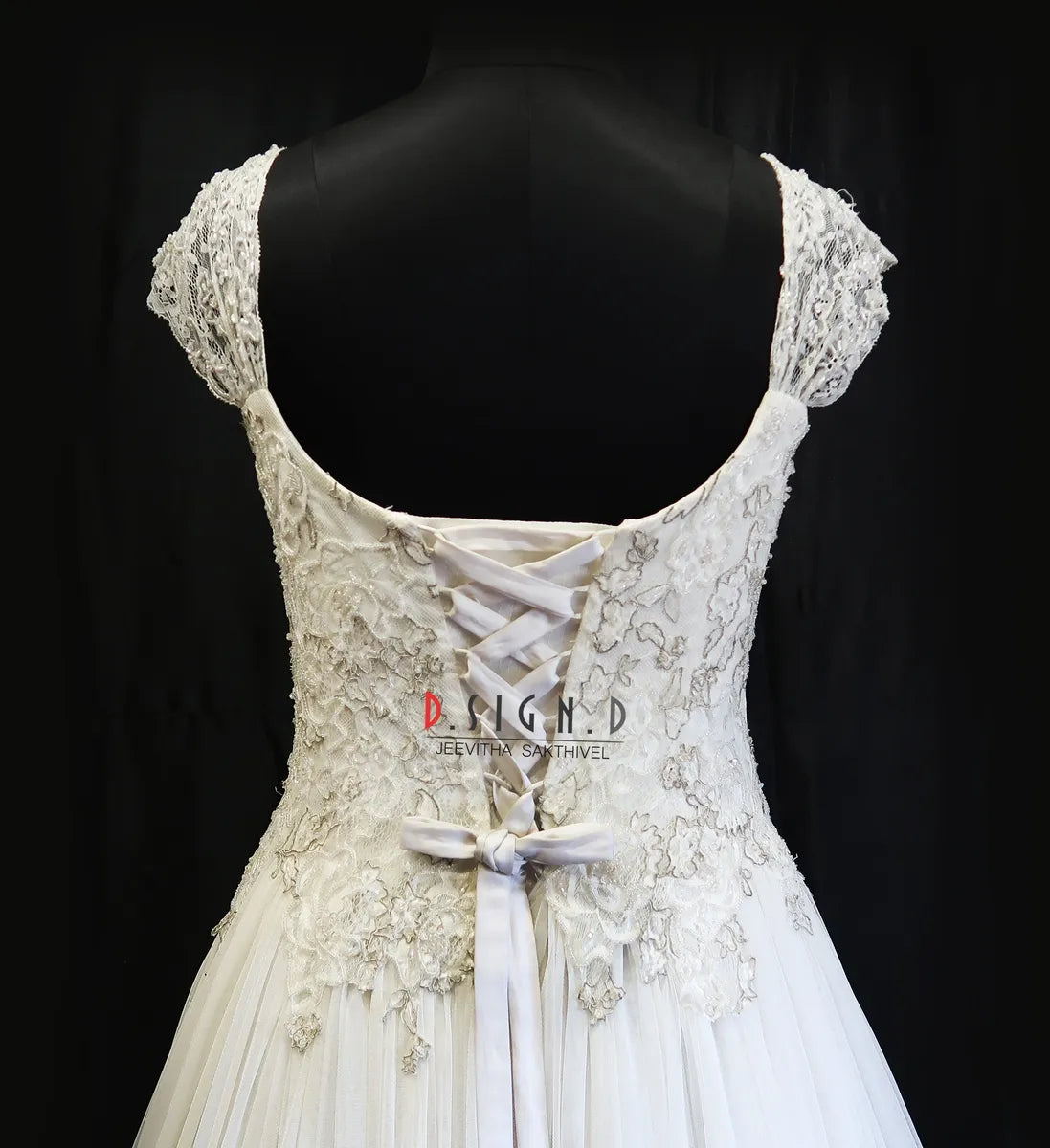 White A-line Gown