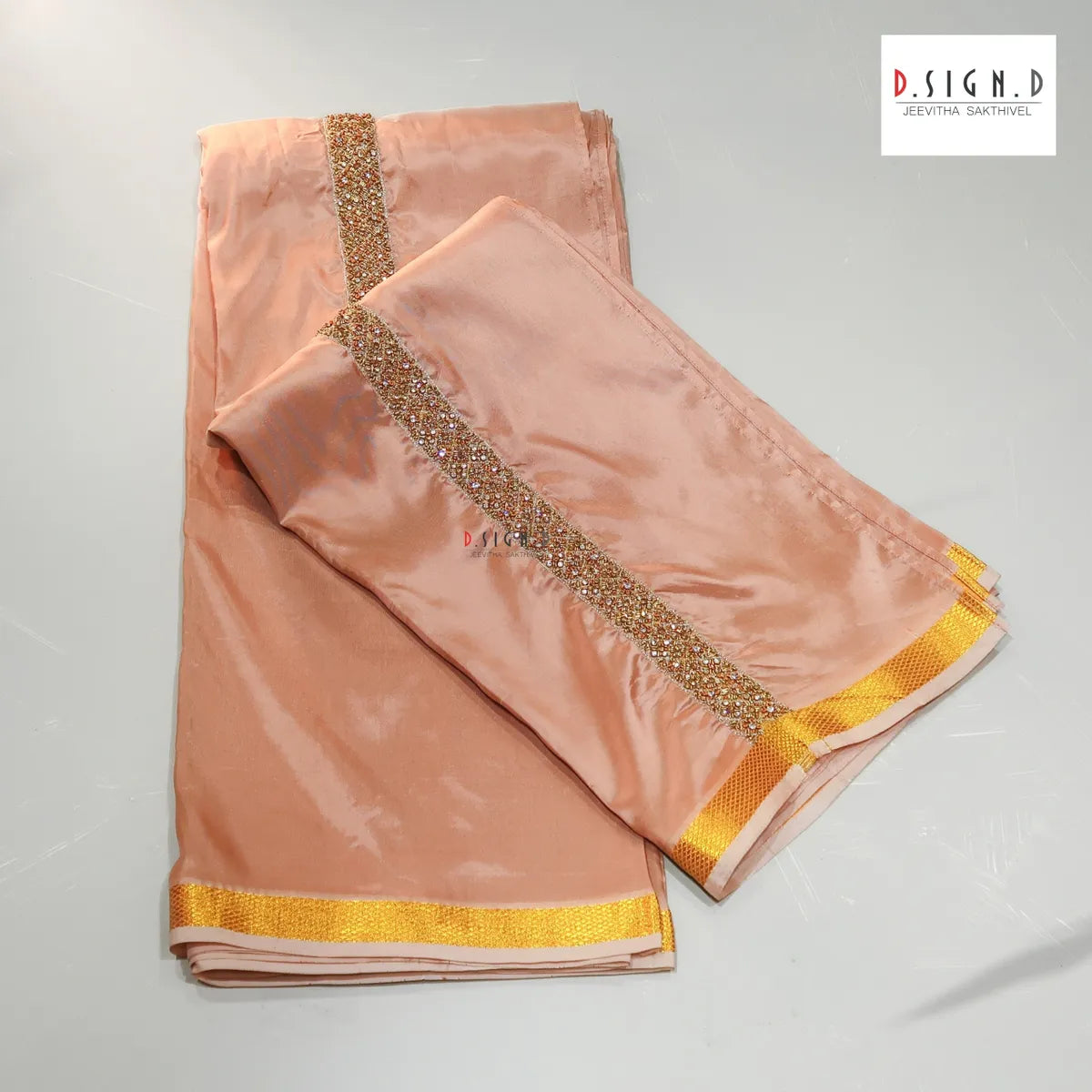 Baby Pink Semi silk dhoti