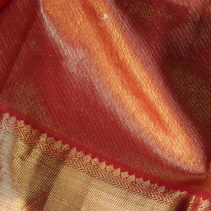 Kalamkari Printed Kanjeevaram Silk Saree