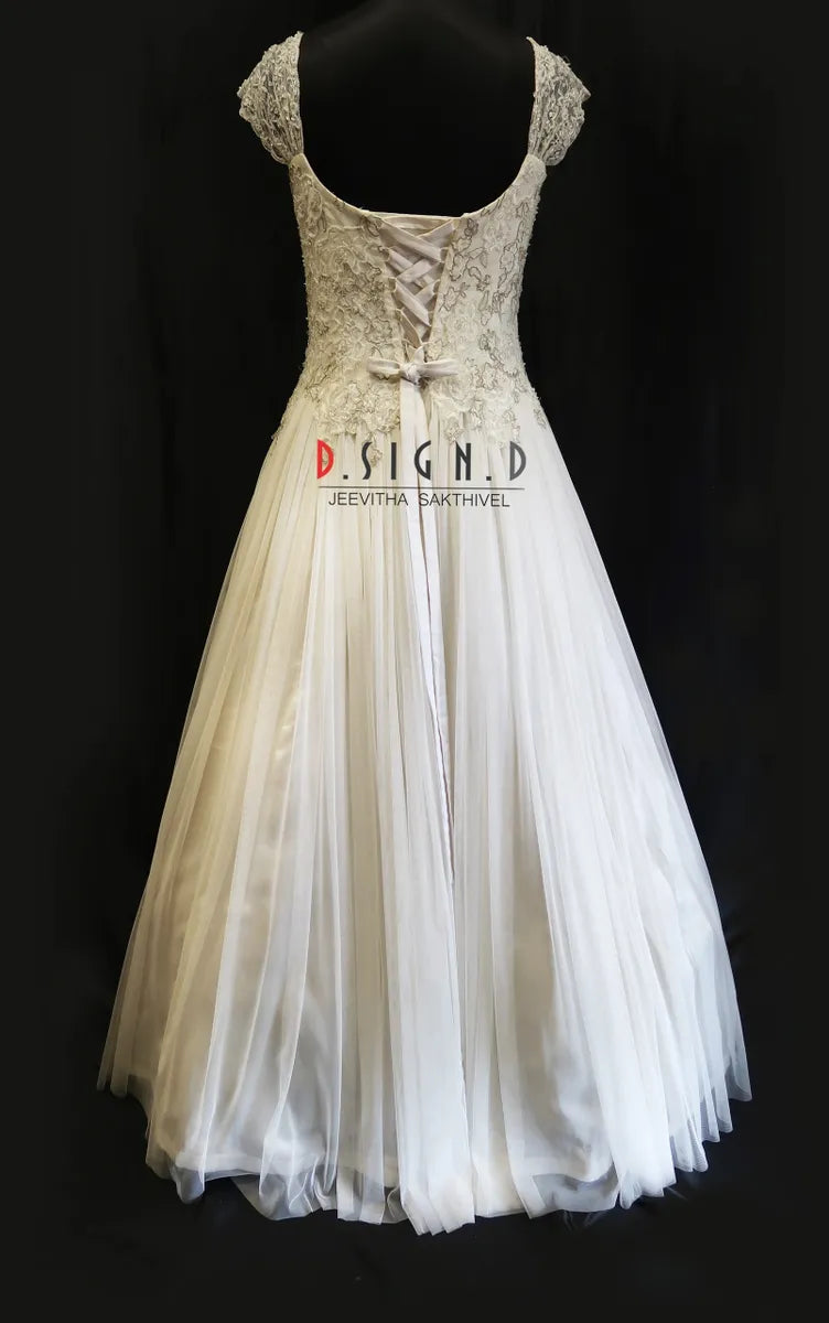 White A-line Gown