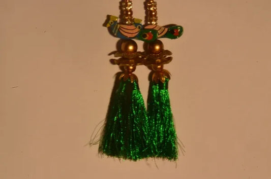 Peacock charm tassel